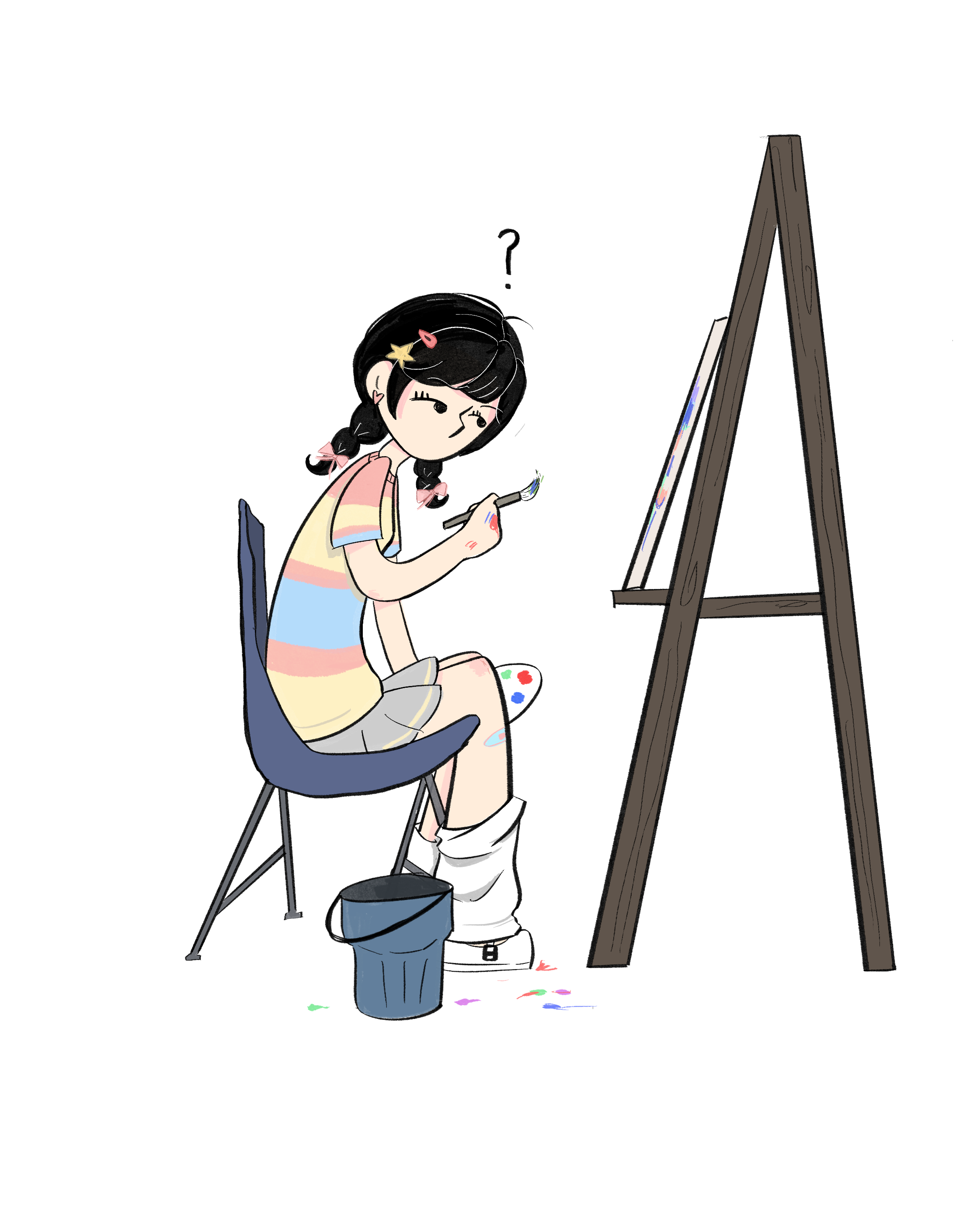 Girl sketching
