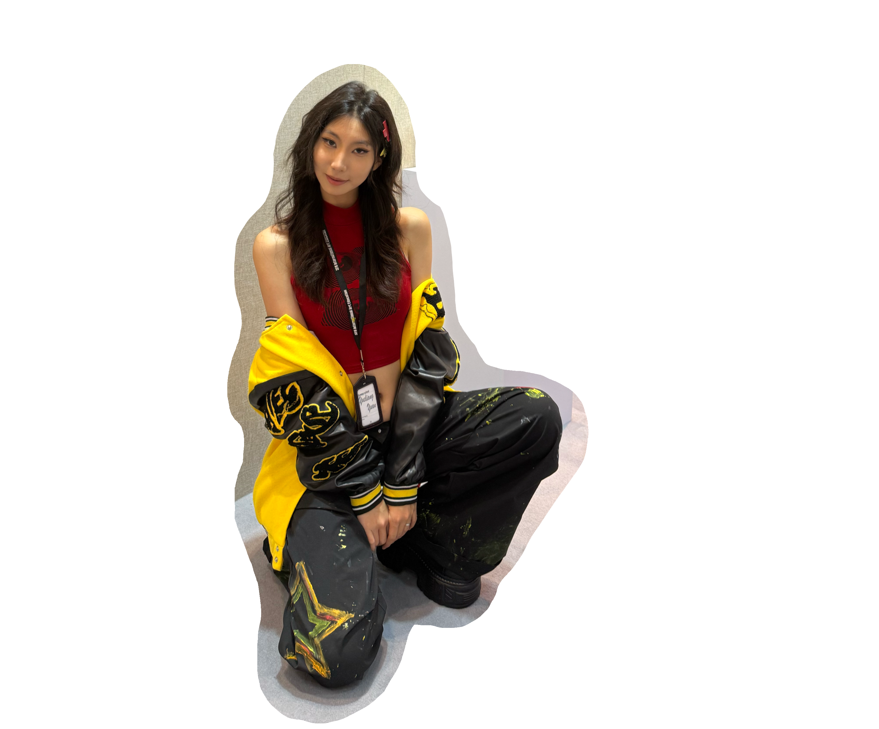 Person with illustration