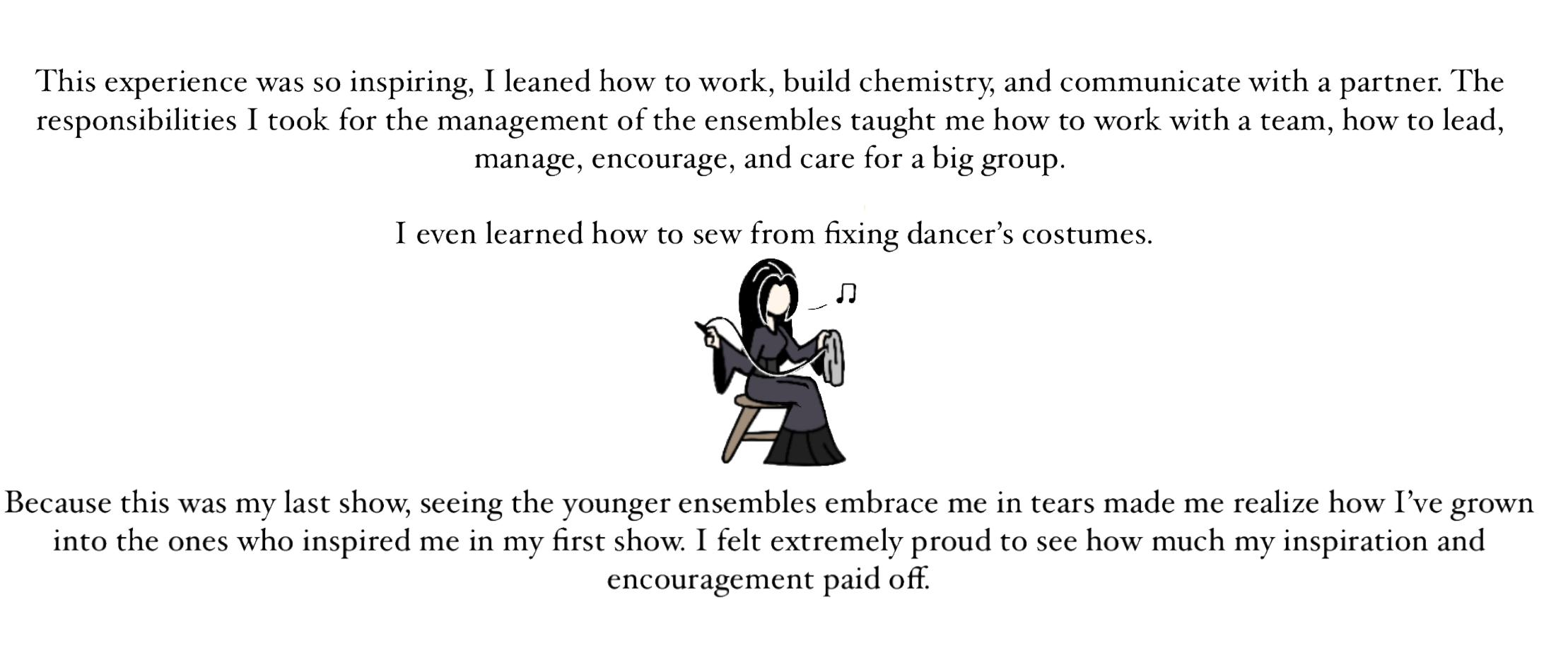 Sewing costume cartoon